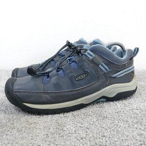 Keen Targhee Girls Size 6Y Hiking Shoes Waterproof Leather Lace Up Gray Low Top